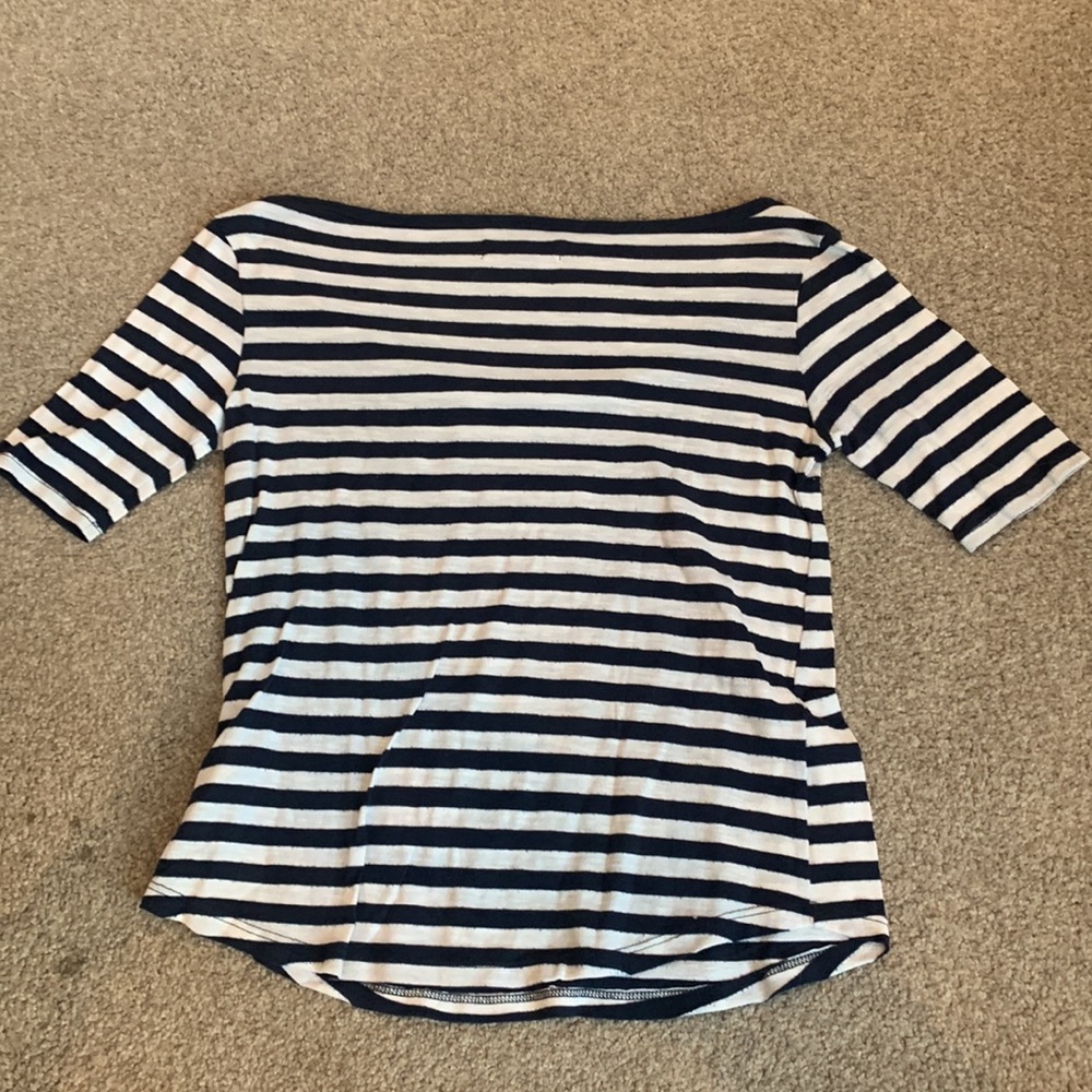 Hollister navy and white stipped top - Picture 2 of 2